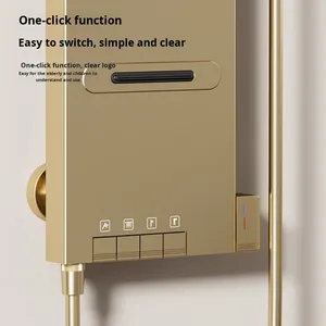 Mampara de Ducha Moderna de Lujo con Pantalla Digital y Temperatura Constante, de Vidrio Templado, Montada en la Pared, con Riel Deslizante de Cerámica - Product Image 3