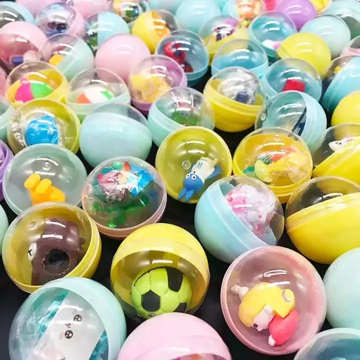 YY090 Wholesale promotion of eggshell toys Twisted egg plastic capsule toys 45mm capsule with vending machines