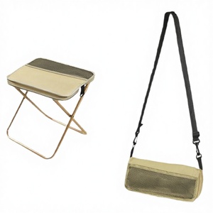 Silla Plegable Cuadrada Mini Entai, Personalizable, Ultraligera, de Acero al Carbono y Poliéster, para Camping, Jardín, Comedor, Apartamento Compacto - Product Image 2
