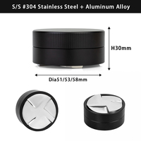 Distribuidor Adaptativo de Gravidade OEM 51/53/58mm com Base em Aço Inoxidável 304 de Grau Alimentício, Ferramenta de Distribuição de Espresso com Nivelamento Automático