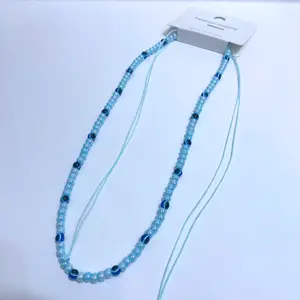 PERSONALIZADO BOHEMIA CUENTAS JOYERÍA MUJER COLORIDO CRISTAL CUENTAS hecho a mano ajustable Collar Ojo Azul Fátima venta completa