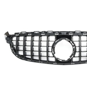 Calandre avant noire et argentée en plastique pour Mercedes-Benz Classe C W205, pour mise à niveau et rénovation 2019-2020 - Product Image 2
