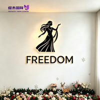 Lettres lumineuses 3D personnalisées en acier inoxydable de qualité supérieure, enseigne rétroéclairée par LED, logo mural pour entreprise, décoration commerciale
