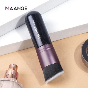 MAANGE simple professionnel noir délicat dames outil cosmétique cheveux synthétiques pinceaux <span class=keywords><strong>de</strong></span> <span class=keywords><strong>fond</strong></span> <span class=keywords><strong>de</strong></span> <span class=keywords><strong>teint</strong></span> biseautés pinceaux <span class=keywords><strong>de</strong></span> maquillage - Product Image 6