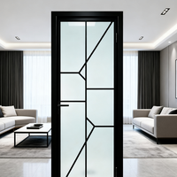 Personnalisable étanche à l'humidité caractéristique porte de salle de bain insonorisée salle de bain porte coulissante salle de bain étanche porte personnalisée