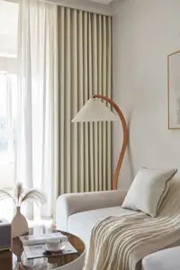 Rolo de poliéster para cortina de janela, tecido blackout de linho de alta qualidade com 110 polegadas e 280 cm de largura
