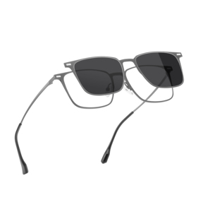 2024 al por mayor marco cuadrado <span class=keywords><strong>de</strong></span> metal Anti Luz Azul 2 en 1 conducción nocturna clip polarizado amarillo en gafas <span class=keywords><strong>de</strong></span> sol para hombres - Product Image 2