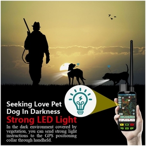 Collar de <span class=keywords><strong>perro</strong></span> GPS recargable por energía solar: Batería de 6400mAh 18650 + resistencia ambiental IP68 y modo VHF de baja potencia - Product Image 2
