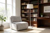 Sofá Cama Chesterfield en Forma de L, Convertible, de Tela Resistente y Relleno de Espuma, Conjunto de Sillas para Piso