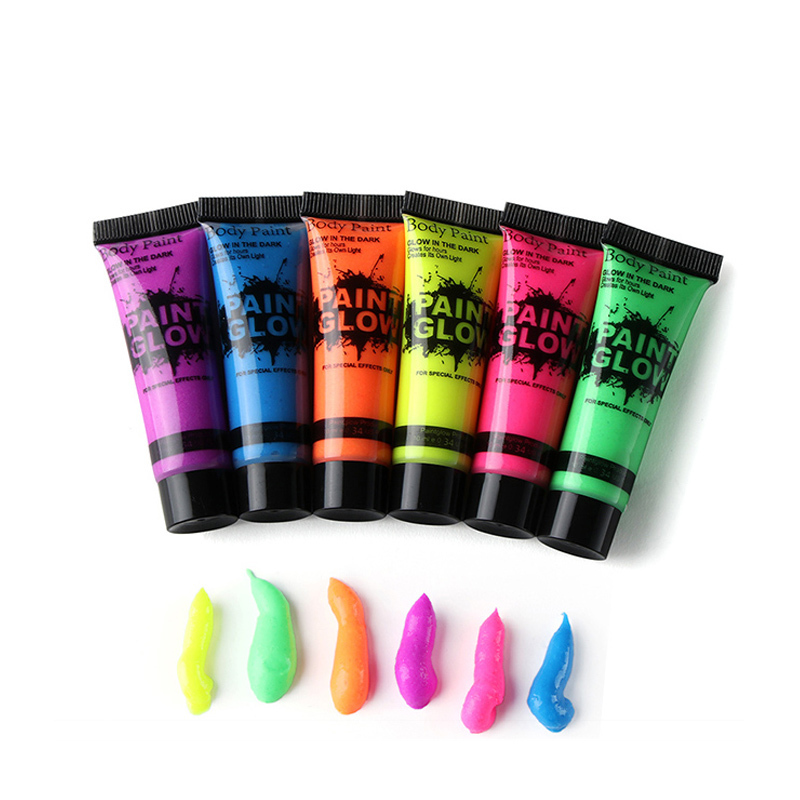 Glow body paint UV neon children face body jelly wet painting