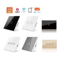 Interruptor Inteligente de Pared TYSH con 1/2/3/4 Botones y 1 Vía, Módulo Táctil para Lámpara con Control Remoto Inalámbrico, Compatible con Matter, Tuya, WiFi y Alexa para Smart Home