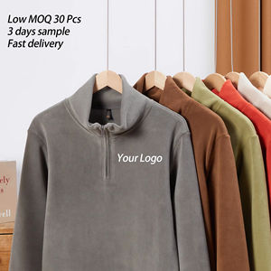 कस्टम पुरुषों की शरद ऋतु तिमाही-ज़िप स्टैंड-कॉलर स्वेटशर्ट एल। - Product Image 1