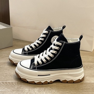 Zapatillas de Lona de Moda 2026 para Mujer, Estilo Casual con Plataforma Alta y Suela Gruesa para Estudiantes - Product Image 1