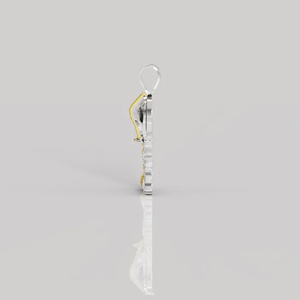 Pendentif Danta Gems Iced Tweety Bird entièrement serti de pierres de zircone cubique brillantes dans un style hip-hop luxueux et ludique - Product Image 1