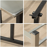 Ensemble de salle à manger moderne et minimaliste tout-en-un pour quatre/six/huit personnes, table et chaises en acier inoxydable, démontable/montable
