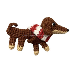 Nhà máy tùy chỉnh Crochet động vật ôm vòng đeo tay, Amigurumi cổ dài vịt/ếch/hươu cao cổ/móc chìa khóa/túi phụ kiện, Crochet Nhẫn - Product Image 5