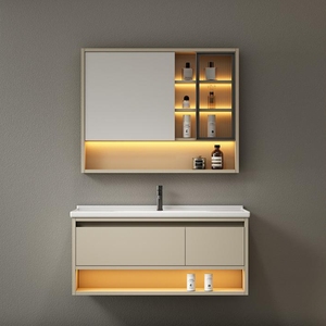 Роскошный современный дубовый деревянный настенный плавающий двойной раковин - Product Image 3