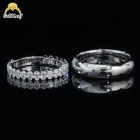 Goldleafgems Özel Tasarım 14 Ayar Beyaz Altın Sonsuzluk Yüzüğü IGI Sertifikalı DEF HPHT CVD Yuvarlak Kesim Laboratuvarda Yetiştirilmiş Elmas Alyans
