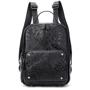 New Hot Sales <b>Large</b> Capacity <b>Backpack</b> Crocodile Pattern Bag Genuine <b>Leather</b> Women <b>Backpack</b> for 15 Inch Laptop - Product Image 3