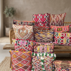 Top Quality Embroidered Square Kilim Cushion <b>Cover</b> Bohemian Handmade Wool Alpaca Acrylic Home Decor - Product Image 3