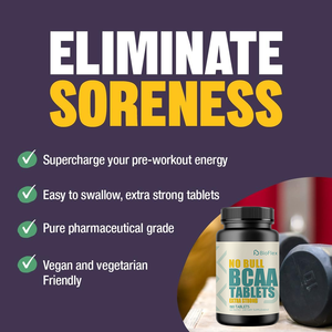 ハラール認定BCAA錠剤分岐チェーン必須アミノ酸錠剤1500mg L-ロイシンL-イソレヌシン & L-バリン。 - Product Image 3