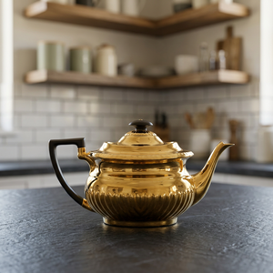 Théière en métal doré avec couvercle et poignée, design moderne et luxueux, bouilloires et pots à eau - Product Image 6