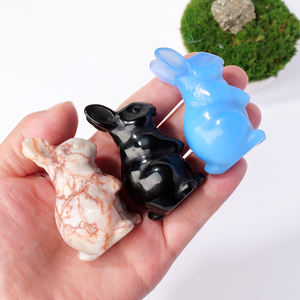 Vente en gros de lapins en cristal naturel divers matériaux artisanat en cristal fait à la main pour la décoration intérieure cadeau - Product Image 3