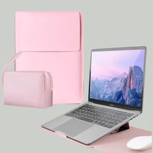 Mỏng Máy Tính Xách Tay Tay Áo Không Từ Tính Với Đứng 11 12 13 14 15 Bảo Vệ Túi Với Pouch Đối Với Macbook Huawei Xiaomi Máy Tính Xách Tay