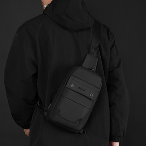 Bolso de Pecho para Hombre WePower, Bolso Cruzado de Nailon Impermeable para Uso Diario, Verano 2025, Negro - Product Image 4