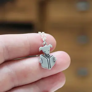 Mignon <span class=keywords><strong>livre</strong></span> <span class=keywords><strong>chien</strong></span> collier lecture chiot collier réglable couleur argent enfants collier pour un usage quotidien - Product Image 6