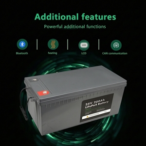 แบตเตอรี่ลิเธียมไอรอนฟอสเฟต Lithtech RS232, RS485 Lifepo4 12v 100ah 200ah 24V 4 ชุดขนานแบบอนุกรม - Product Image 5