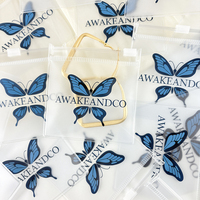 Joyería pequeña, bolsas con cierre de cremallera transparentes personalizadas, logotipo esmerilado, pendientes transparentes, embalaje de joyería, bolsas de PVC para joyería