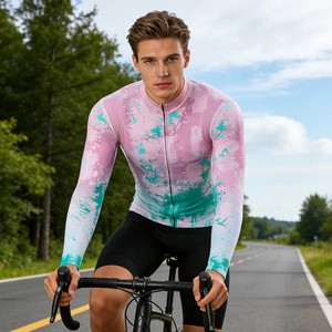 Maillot de cyclisme Zede de haute qualité, multicolores, respirant, coupe-vent, imprimé, à séchage rapide, manches longues, pour les événements cyclistes - Product Image 5