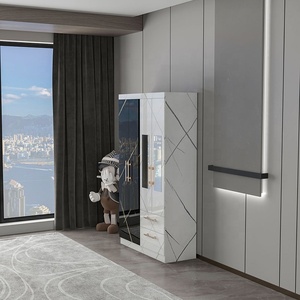 ตู้เสื้อผ้าไม้ Mdf มันวาวสูง,ตู้เสื้อผ้าห้องนอนสำหรับเด็กตู้เสื้อผ้าเฟอร์นิเจอร์3ประตูพร้อมกระจกห้องนอน - Product Image 5