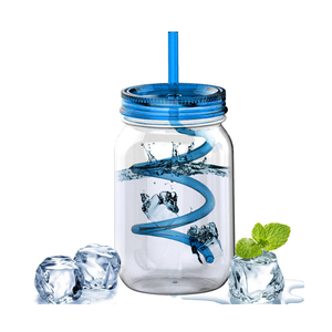 Gobelet en plastique AS à paroi simple de qualité alimentaire 500ML 720ML 920ML type Mason Jar - Product Image 5