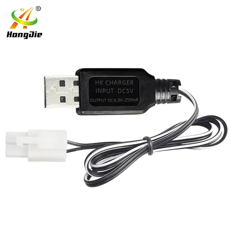 HJ Hot Selling 6.0V Quick USB Power Charge KET-2P Plug Remote Control Helicopter Drone NI-CD NI-MH Battery Charger Cable