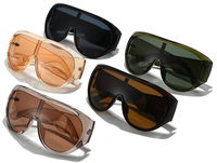 Lunettes de soleil pilote monobloc surdimensionnées 2026 – Grandes lunettes de soleil tendance de luxe avec design coupe-vent pour l'extérieur