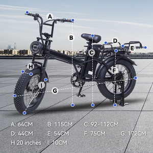 Vélo cargo électrique multifonctionnel personnalisé et expédié directement de l'usine, 48V 500W, pneus larges, <span class=keywords><strong>porte</strong></span>-bagages arrière, frein à disque - Product Image 3