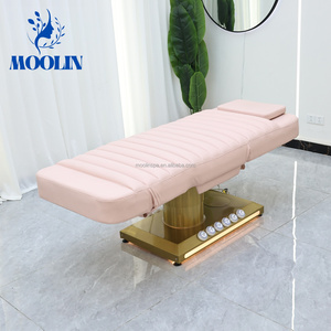 Moolin Aesthetics - Lit de beauté électrique à 3 moteurs réglables pour <span class=keywords><strong>cils</strong></span> et visage, avec commande au pied et LED, idéal pour spa et salon - Product Image 3
