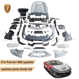 Upgrade auf Pista-Style PP-Material Bodykit für Ferrari 488 GTB Spider Body-Kit Frontstoßstangenlippe Seitenschweller Hinterer Kotflügel Lufteinlass - Product Image 1