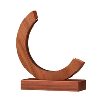 Trophée de coupe en cristal de prix d'or personnalisé de haute qualité Prix de plaque en bois de cristal en bois personnalisé Artisanat de qualité