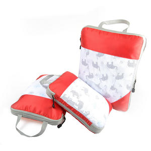 Cubetti pieghevoli a compressione 3 Set di organizzatori da <span class=keywords><strong>viaggio</strong></span> pannello in rete di Nylon espandibile per risparmiare spazio per i vestiti - Product Image 4