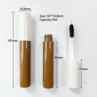 Emballage de tube cosmétique écologique personnalisé en usine, 2-en-1, pour eyeliner, sourcils et liquide stimulant la croissance des cils, 8 ml, avec bouchon à vis en aluminium