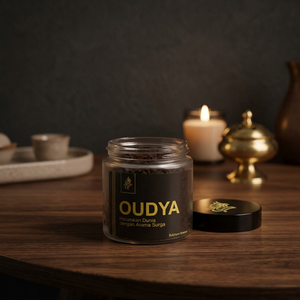 Bukhoor Oudya 50g, Incienso Exquisito con Aroma Denso y Concentrado, de Larga Duración, Combustión Lenta, Aroma Invernal - Product Image 1