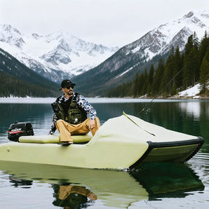 Bateau en PVC robuste et étanche pour la pêche en lac et les sorties familiales, coque renforcée pour pêcheurs et familles - Product Image 1