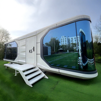 Maison conteneur contemporaine étanche prête à être expédiée, structure en acier détachable, mini-maisons capsules à vendre