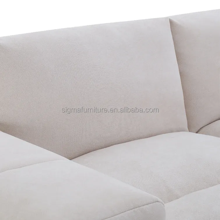 Made in China wholesale luxury modular 6 - Piece U-shape sleeper sectional sofa with ottoman