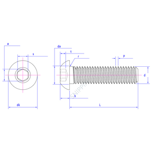 M3 M4 M5 M6 M8 M10 M12 M16 304 thép không gỉ GB/t70.2 <span class=keywords><strong>Hex</strong></span> ổ cắm nút đầu vít, nấm đầu máy bu lông - Product Image 5