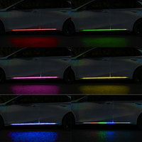 Bandes lumineuses d'ambiance colorées pour portières de voiture, 1,2 m et 1,5 m, avec application et télécommande, pour éclairage LED sous car et ambiance intérieure