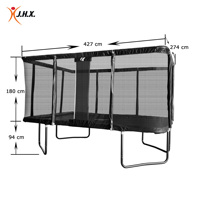 BSCI-trampolín Rectangular para niños y adultos, cama elástica para exteriores, estable, fuerte, aprobado por la fábrica